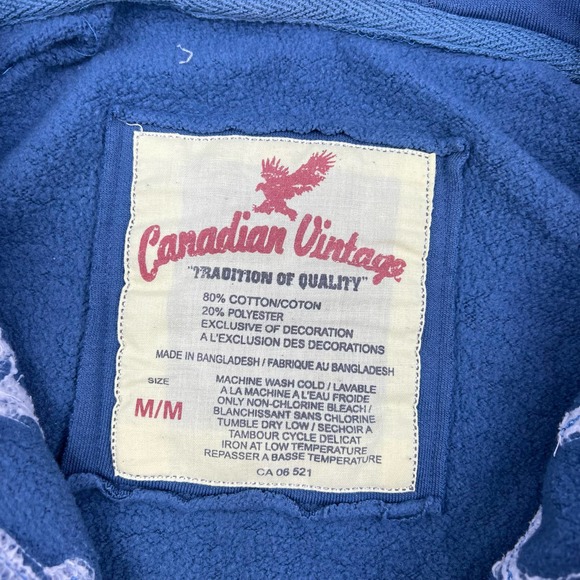 CANADIAN VINTAGE blue zip up Jacket - Picture 6 of 6